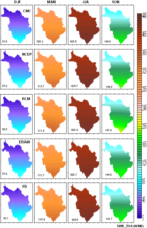 Top Of the Atmosphere Downward Short Wave Radiative Flux (TOA SWD)