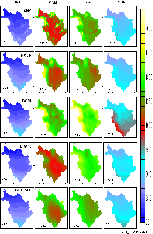 Top Of the Atmosphere Downward Short Wave Radiative Flux (TOA SWU)